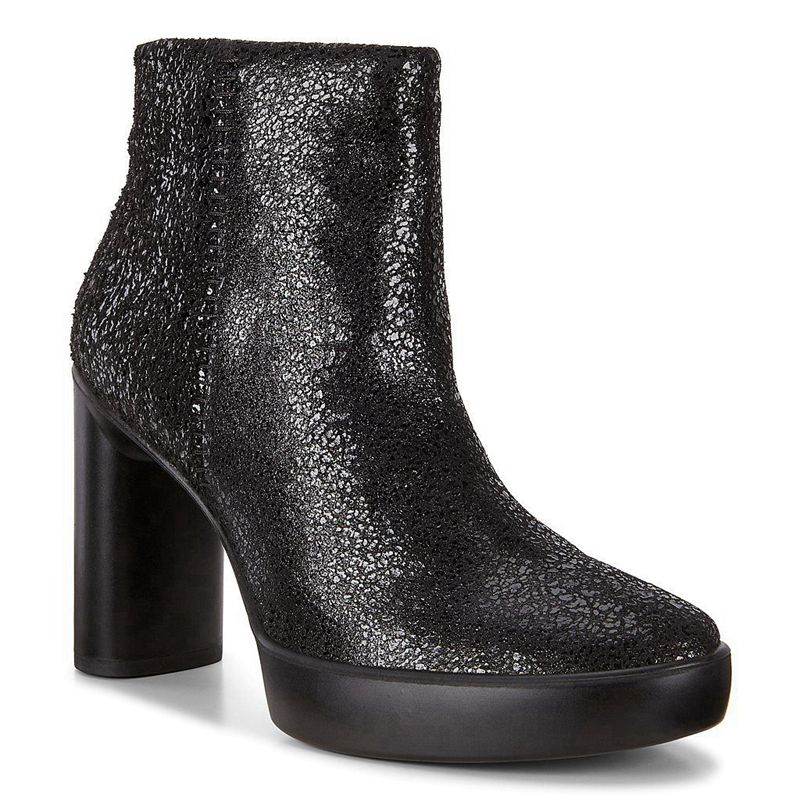 Women Boots Ecco Shape Sculpted Motion 75 - Heeled Booties Black - India NFOXME054